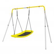 Качели двойные  + ЛОДКА качели R.103.28.04 серый\жёлтый Romana