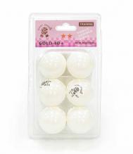 Мячи  Training Gold 2* New белый (6шт, в блистере) GIANT DRAGON