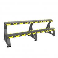 Стойка для гантелей (на 10 пар)  A2215-10 желтые ложементы TANGEN