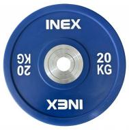 Олимпийский диск в уретане 20кг  PU Bumper Plate TF-P2100-20 синий\белый Inex