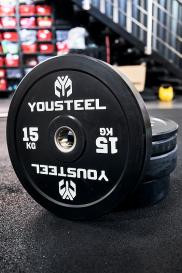 Диск EVO BUMPER PLATE 15кг  черный YouSteel