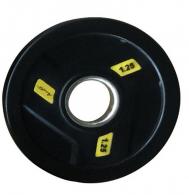 Олимпийский обрезиненный диск 1,25кг, d51мм  AFPLC1.25 черно-желтый Aerofit