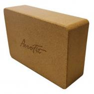 Блок для йоги, пробковый 23x15x10см  AFBL03 натуральная пробка Aerofit