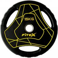 Диск Олимпийский 15кг полиуретановый с ручками  LP-15 Fitex