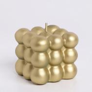 Свеча фигурная лакированная в подарочной коробке "Бабл куб" БОГАТСТВО АРОМАТА