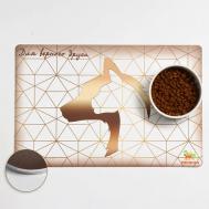 Коврик под миску с нескользящим основанием Пижон