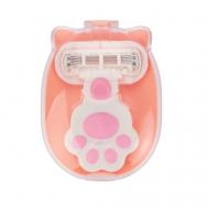 Бритва женская станок для бритья дорожный в пластиковом футляре, 3 лезвия B5L WILDER