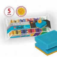 Губки для мытья посуды и уборки из поролона профильные с индикатором GRIFON