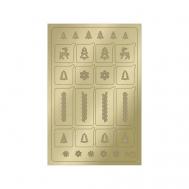 Металлизированные наклейки Metallic Stickers №M03 Gold AEROPUFFING
