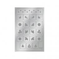 Металлизированные наклейки Metallic Stickers №M02 Silver AEROPUFFING
