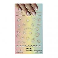 Наклейки для ногтей HOLOGRAPHY PINK UP
