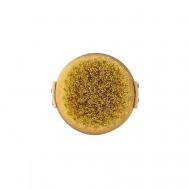 Массажная щетка для сухого массажа, круглая, с ремешком, тампико с покрытием Lei