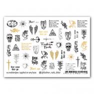 Слайдер дизайн для ногтей "Tattoo" FASHION NAILS