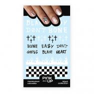 Наклейки для ногтей BLACK AND WHITE PINK UP