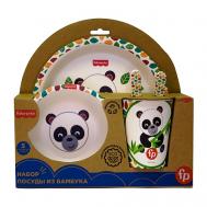 Набор посуды из бамбука  Панда 0+ Fisher Price