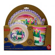 Набор посуды из бамбука  Единорог 0+ Fisher Price