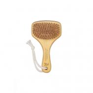 Массажная щетка Lдля сухого массажа , натуральная щетина, с покрытием Lei