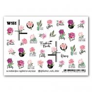 Слайдер дизайн для ногтей "Пионы" FASHION NAILS