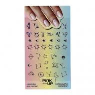 Наклейки для ногтей HOLOGRAPHY PINK UP