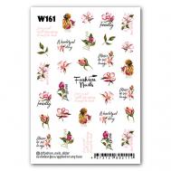 Слайдер дизайн для ногтей "Girl and Flowers" FASHION NAILS