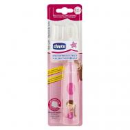 Электрическая зубная щетка, розовая Chicco