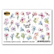 Слайдер дизайн для ногтей "Акварели 2" FASHION NAILS