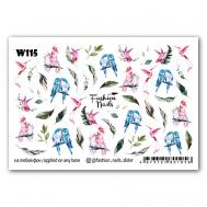 Слайдер дизайн для ногтей "Попугаи" FASHION NAILS