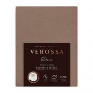 Простыня Сатин на резинке 200/200/30 борт 30 Caramel Verossa
