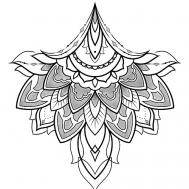 Временная переводная татуировка Лотос PRINT FACTORY