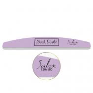 Профессиональная пилка для ногтей Salon розовая 120/180, форма лодка NAIL CLUB