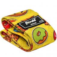 Фитнес-резинка принтованная тканевая пончик, 41кг FITRULE