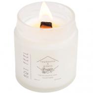 Свеча ароматическая с деревянным фитилем "Малина и зелень" 200 ART FEEL