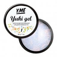 Гель пастельного оттенка с хлопьями Yuki в составе Y.ME