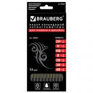 Карандаши чернографитные НАБОР "Black Jack" Brauberg