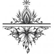 Временная переводная татуировка Пион PRINT FACTORY