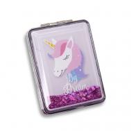 Зеркало складное "Sparkles unicorn purple" с увеличением iLikeGift