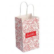 Пакет подарочный крафтовый, упаковка, «Любовь» Дарите счастье