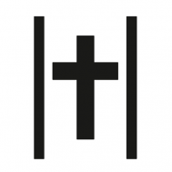 Переводная Временная Татуировка Крест черный PRINT FACTORY