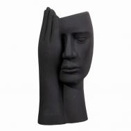 Ваза для сухоцветов из гипса Лицо с рукой для декора дома SHE STYLE