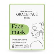 Тканевая маска для лица с экстрактом киви и гиалуроновой кислотой 24 GRACE FACE