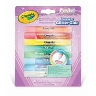 Смываемый клей с блестками пастельных оттенков Pastel Washable Glitter Glues Crayola