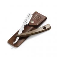 Опасная бритва Luxury с кожаным чехлом (сменное лезвие в комплект не входит) REBEL