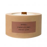Свеча ароматическая "Капучино" с деревянным фитилем в камне 50 BYKALI