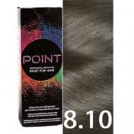 Краска для волос, тон №8.10, Блонд пепельный для седых волос POINT