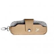 Футляр для очков на кнопке, из экокожи soft-touch с внутренней отделкой фетром Flexpocket