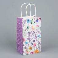 Пакет подарочный крафтовый, упаковка, "Для тебя" Доступные Радости