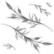 Переводная Временная Татуировка Набор Веточки PRINT FACTORY