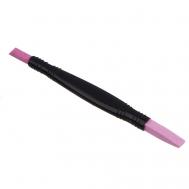 Пушер для кутикулы двусторонний, кварц, пластик, 12,8см ЮниLook