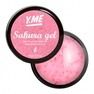 Гель пастельного оттенка с мелкими частичками фольги Sakura Gel Y.ME