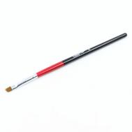 Кисть для наращивания ногтей скошенная 6мм Red and Black Master